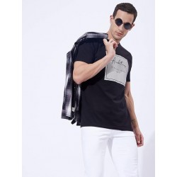 Men's Round Neck Half Sleeve Slim Fit Printed Cotton T-Shirt