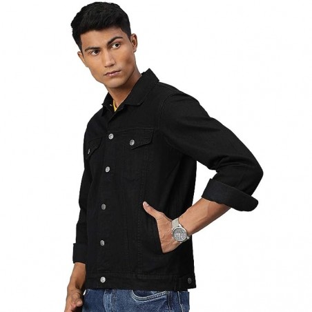Men's Regular Fit Washed Full Sleeve Denim Jacket