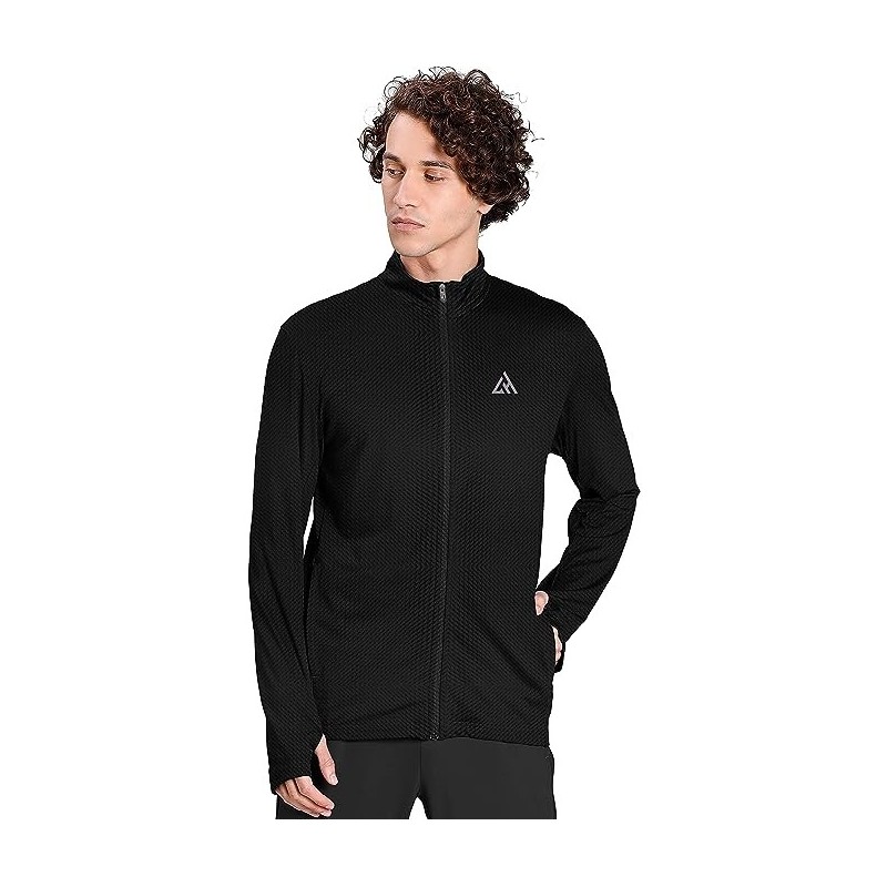 Full Sleeve Polyester Full Zip with Pocket Solid Men's Sports Track Jacket