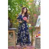 Women's Georgette Digital Floral Printed Gown Dress for Women (Gown Dress 35)