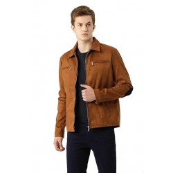 Leather Retail Suede Faux Leather Jacket For Men's