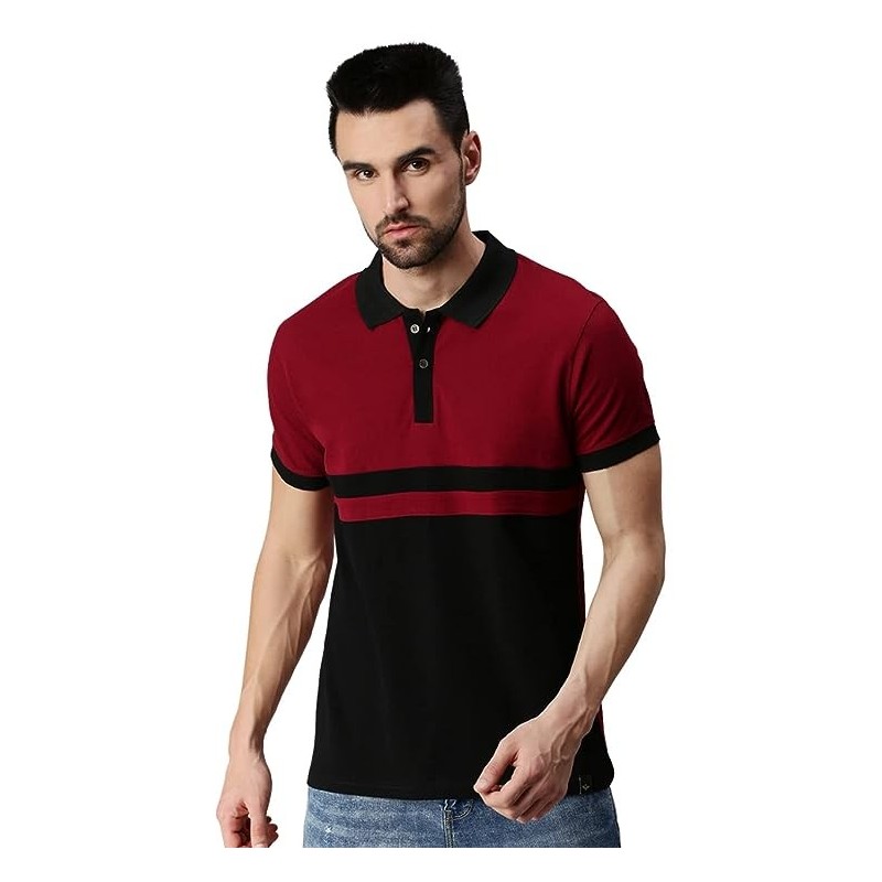 T Shirts for Men, Cotton Polo Neck T Shirts for Men