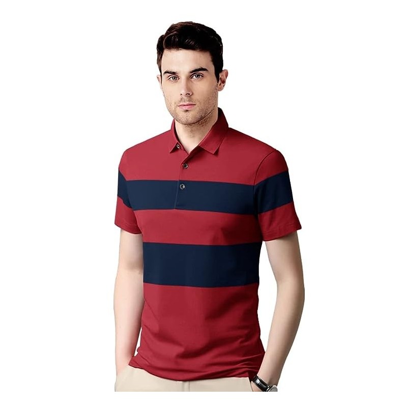 Mens Colorblocked Polo T-Shirt