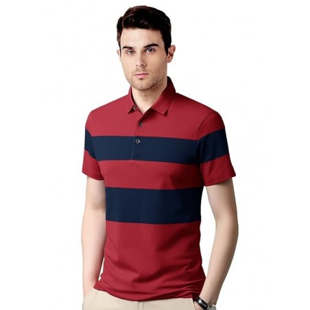 Mens Colorblocked Polo T-Shirt