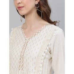 Women's Cotton Above Knee Length A-Line Indo Western Dress