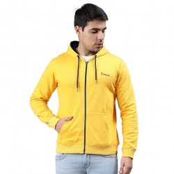 Fashion Men's Cotton Zippered Hooded Jacket