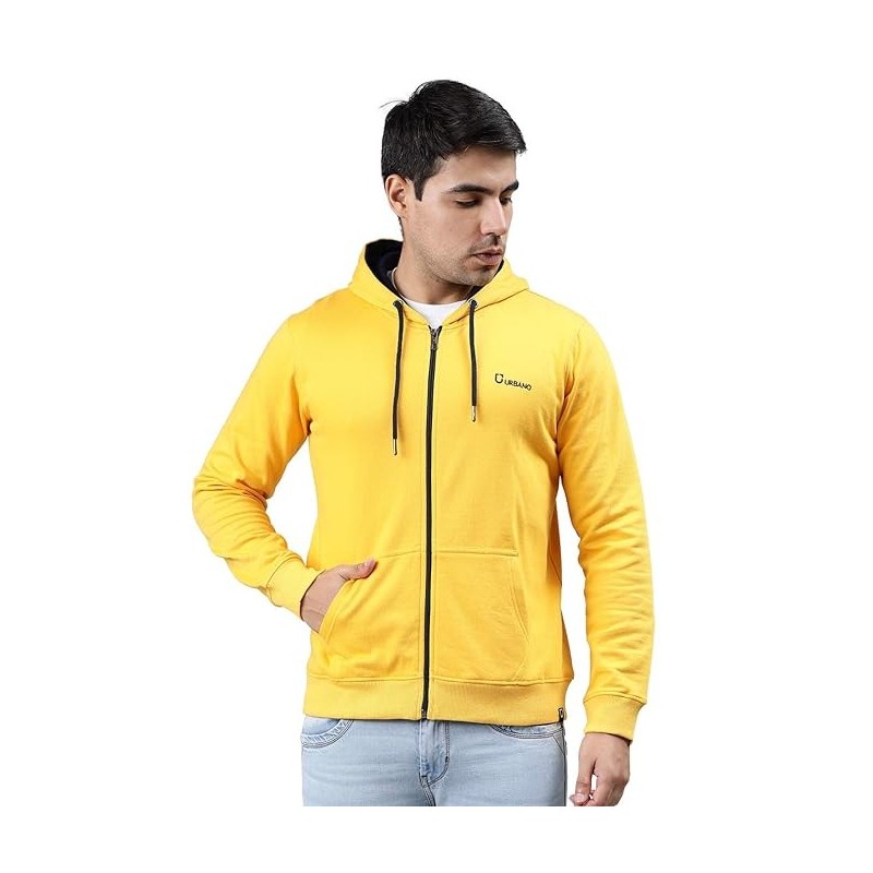 Fashion Men's Cotton Zippered Hooded Jacket
