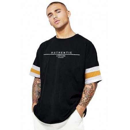 Men's Cottoblend Half Sleeve Printed Oversized Drop Shoulder T-Shirt