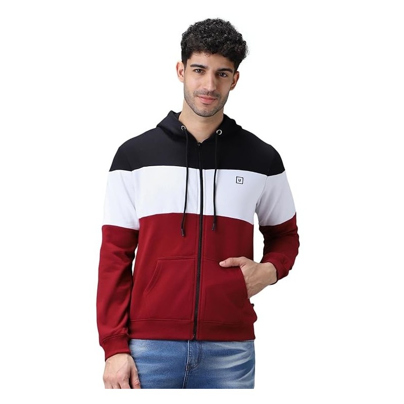 Fashion Men's Color Block Winter Jacket