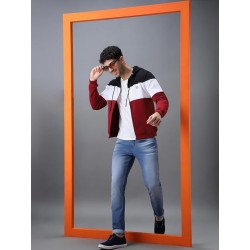 Fashion Men's Color Block Winter Jacket