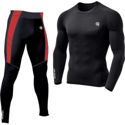 Men's Sports Running Set Compression Shirt + Pants Skin-Tight
