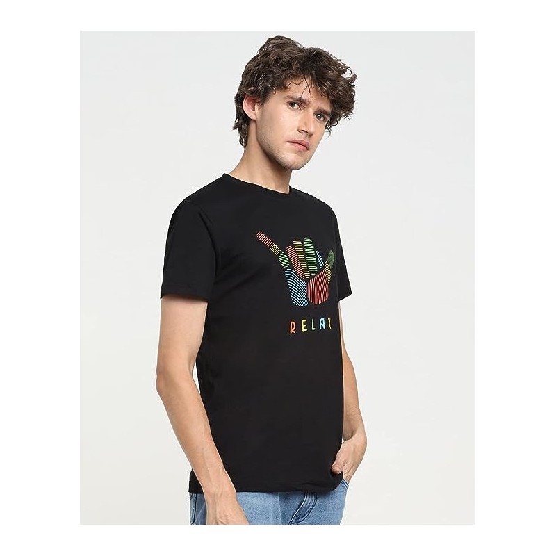 Men's Printed 100% Cotton T-Shirt
