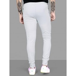 Men's Slim Fit Solid Lycra Blend Full Elastic Sport Wear