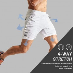 Men's Outdoor Quick Dry Lightweight Sports Shorts Zipper Pockets