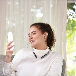 Bluetooth 5.0 Neckband with Up to 30 Hours Playtime, Magnetic Earbuds, Voice