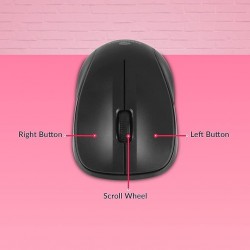 107 USB Wireless Keyboard and Mouse Set with Nano Receiver (Black)