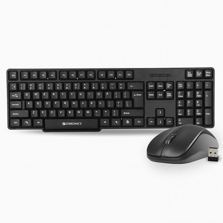 107 USB Wireless Keyboard and Mouse Set with Nano Receiver (Black)