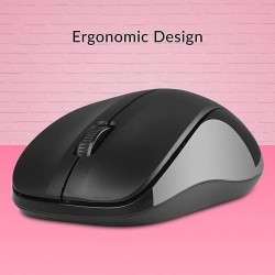 107 USB Wireless Keyboard and Mouse Set with Nano Receiver (Black)