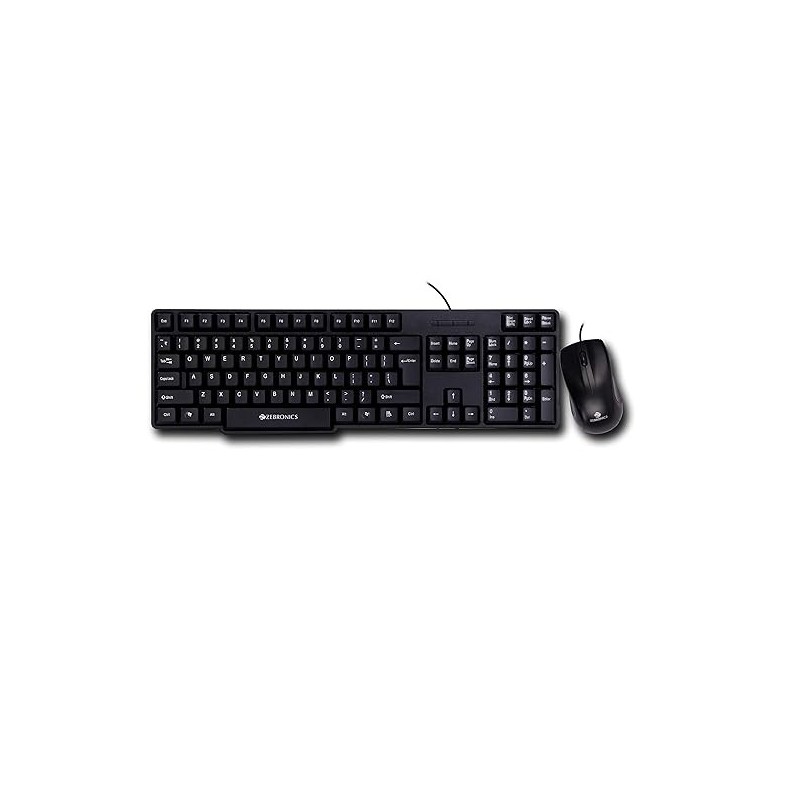 Wired Keyboard and Mouse Combo with 104 Keys and a USB Mouse with 1200 DPI - JUDWAA 750
