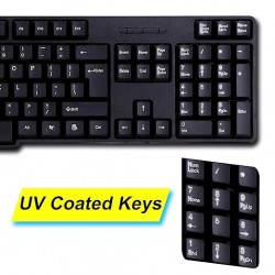 Wired Keyboard and Mouse Combo with 104 Keys and a USB Mouse with 1200 DPI - JUDWAA 750