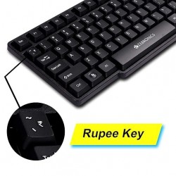 Wired Keyboard and Mouse Combo with 104 Keys and a USB Mouse with 1200 DPI - JUDWAA 750