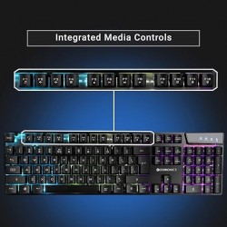 Gaming Keyboard and Mouse Combo,Gold Plated USB, Braided Cable,Multicolour LEDs/Gaming Mouse with breathing LEDs and 3200 DPI