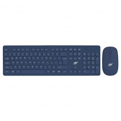 Multimedia Wireless Keyboard & Mouse Combo, Compact Light-Weight for PCs, Laptops & Smart TV (Blue)