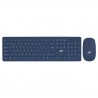 Multimedia Wireless Keyboard & Mouse Combo, Compact Light-Weight for PCs, Laptops & Smart TV (Blue)