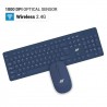 Multimedia Wireless Keyboard & Mouse Combo, Compact Light-Weight for PCs, Laptops & Smart TV (Blue)