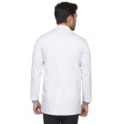 Apron Lab Coat Wrinkle Resistant Poly Cotton Unisex Full Sleeves